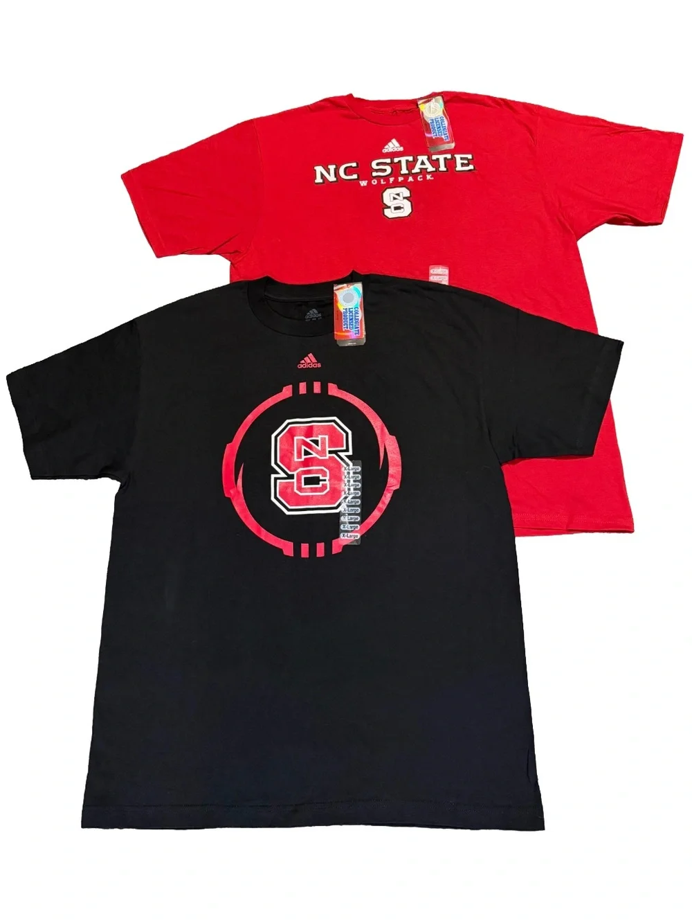 Adidas NC State Wolfpack T Shirt Mens XL  Cotton Team Go To Tee Lot 2 NWT NEW